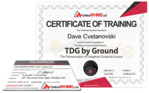 TDG Certificates